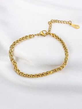 Gold Rope Chain Bracelet - Women Jewelry
